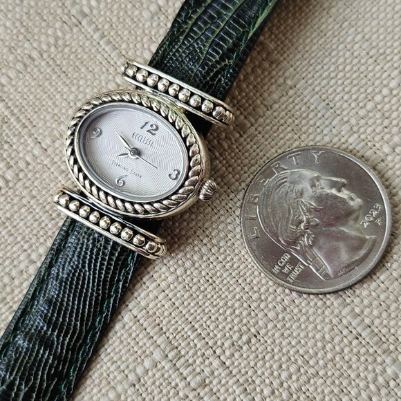 Ecclissi 925 Quartz Ladies Watch Interchangeable Genuine Leather Strap 8in - Picture 14 of 14